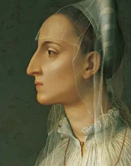 Veil Prints: Portrait of Laura Battiferri, by Angelo (or Agnolo) Allori known as Bronzino