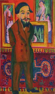 Prints of Portrait of Leon Schames, 1922-1924. Found in the Collection of the Private Collection. Creator: Kirchner; Ernst Ludwig (1880-1938). (Photo by Fine Art Images/Heritage Images via Getty Images) Raw Rhythms: The Electric World of Ernst Ludwig Kirchner: Portrait Of Leon Schames
