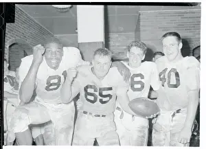 South Bend Prints: Portrait of Leonard Dawson With Teammates