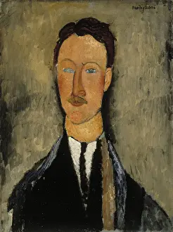 Expressionism Prints: Portrait of Léopold Survage (1879-1968). Artist: Modigliani, Amedeo (1884-1920)