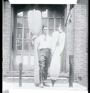 Portrait of Lester P. Barlow with Bombs