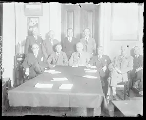 Portrait of Lindbergh with Congressmen