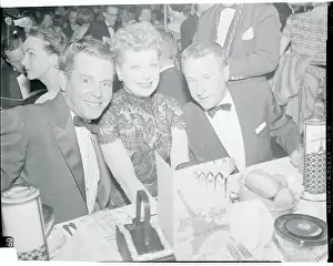 Portrait of Lucille Ball, Desi Arnaz and George Gobel