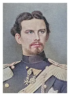 Legends And Icon Prints: Portrait of Ludwig II of Bavaria (Swan King or der Marchenkonig or the Fairy Tale King')