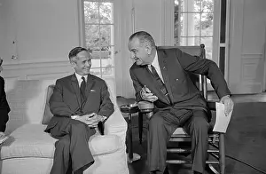 Portrait of Lyndon B. Johnson with Phan Huy Quat