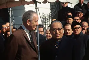 Portrait of Lyndon B. Johnson and U.Thant
