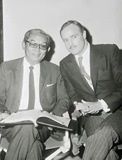 Portrait of Marlon Brando with Kukrit Pramoj