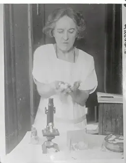 House Mouse Prints: Portrait of Maude Slye Holding Mice