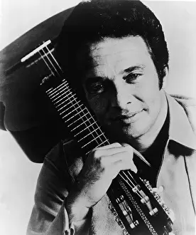 Portrait Of Merle Haggard With Guitar