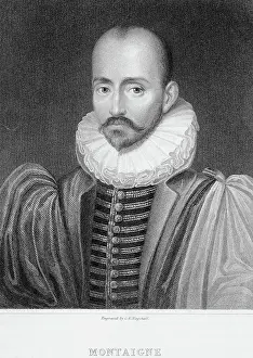 Essayist Prints: Portrait of Michel de Montaigne by Charles Edward Wagstaff
