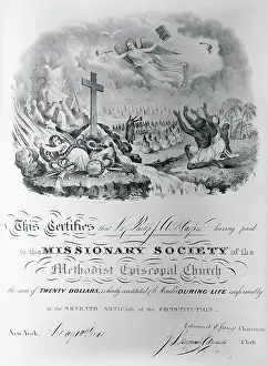 Praise Prints: Portrait of Missionary Society Certificate