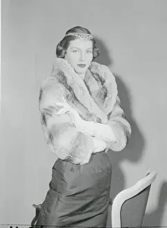 Portrait of Model Wearing Empress Chinchilla