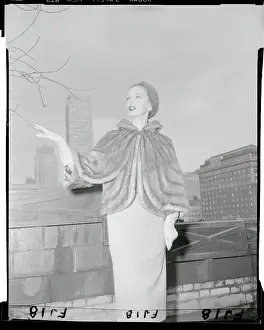 Portrait of Model Wearing Mink