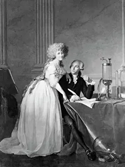 Founder Prints: Portrait of Monsieur Lavoisier and His Wife by Jacques-Louis David