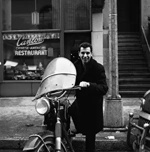 Acr058040 Prints: Portrait With A Motorcycle