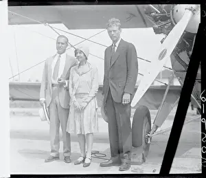 Guggenheim Prints: Portrait of Mr. and Mrs. Lindbergh with Harry Guggenheim
