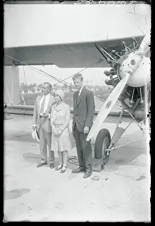 Guggenheim Prints: Portrait of Mr. and Mrs. Lindbergh with Harry Guggenheim