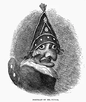 Song Prints: Portrait Of Mr. Punch Puppet