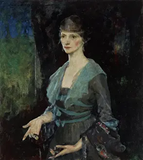 Clothing And Dress Prints: Portrait Of Mrs. Alfred L. Becker (Née Eulabee Dix) (Recto)
