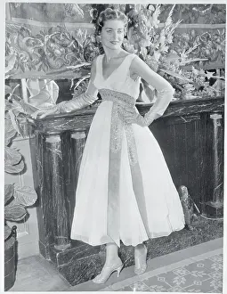 Portrait of Mrs. Walter T. Shirley Jr. Modeling Dress