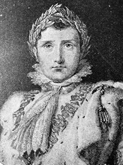 Images Dated 28th September 2018: Portrait of Napoleon with laurel wreath