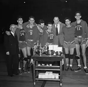 Prints of (Original Caption). New York, New York: Winner Of The National Invitation Tournament. St Hoops Through Time: A Visual Journey of Basketball History: Portrait of the National Invitation Basketball Tournament Winners