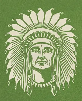 Mascot Prints: Portrait of a Native Chief