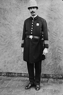 Portrait Of New York City Policeman In Uniform