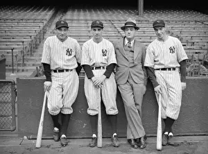Frankie Crosetti Prints: Portrait of Four New York Yankees Teammates