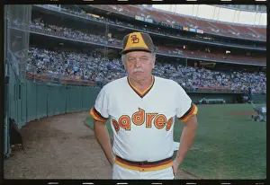 Portrait of Padres Dick Williams in Uniform