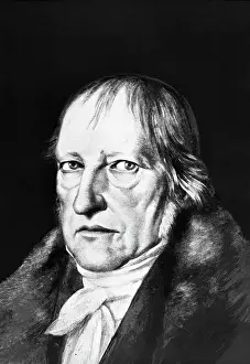 Portrait Painting of Georg Wilhelm Friedrich Hegel in a Fur Coat