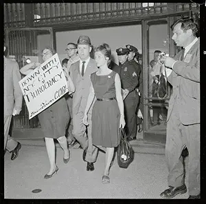 Portrait of Patricia Newman with Policemen