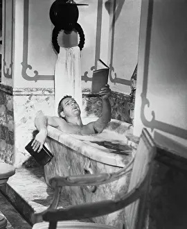 Portrait of Paul Newman in Bathtub