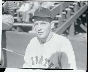 San Bernardino Prints: Portrait of Pirates Team Player Jack Salveson in Uniform