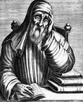 Ancient Greek Prints: Portrait Of Plutarch Greek Writer