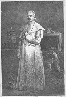 Portrait of Pope Pius IX Holding Cross