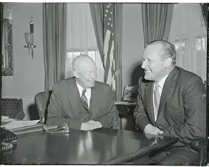 Knowland Prints: Portrait of President Eisenhower and William Knowland