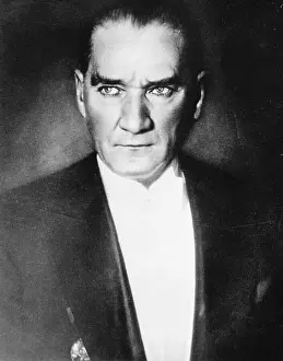 Turkish Prints: Portrait of President Kemal Ataturk of Turkey