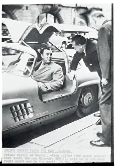Portrait of Prince Bertil in Car