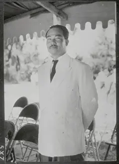 Portrait of Prince Souphanouvong Standing with Hands Behind His Back
