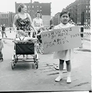 Portrait of Protesting Girl and Mother