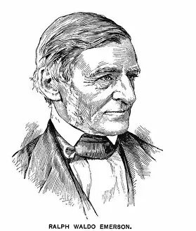 Ralph Waldo Emerson (1803–82) Gallery: Portrait of Ralph Waldo Emerson, American essayist, lecturer, philosopher, and poet