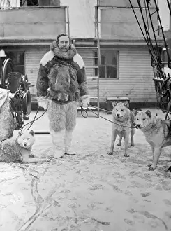 Portrait of Robert E. Peary and Dogs