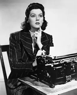 Typewriter Prints: Portrait Of Rosalind Russel @ Typewriter