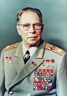 Portrait of Russian Marshal Dmitry Fyodorovich Ustinov