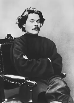 Arms Crossed Prints: Portrait Of Russian Writer Maxim Gorky