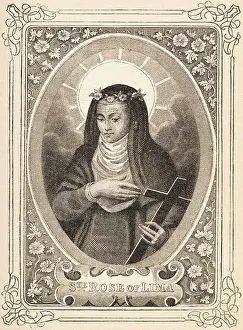 Suffering Prints: Portrait of Saint Rose of Lima Holding a Cross
