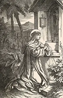 Reverence Prints: Portrait of Saint Rose of Lima Praying