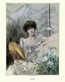 Sarah Bernhardt (1844-1923) Gallery: Portrait of Sarah Bernhardt as Fedora, by Alfred Stevens, 19th Century Art