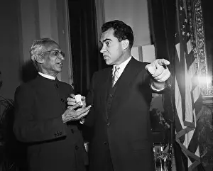 Portrait of Sarvepalli Radhakrishman and Richard Nixon
